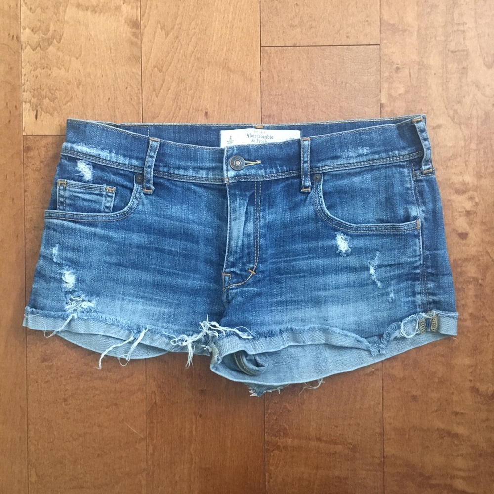 Navy Blue Abercrombie and Fitch Denim Shorts